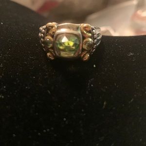 Samual B.  BJC citrine silver and 18kt ring